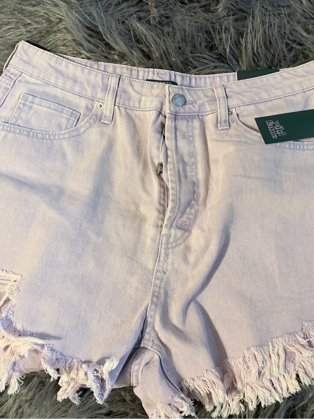 wild fable Lavender Frayed Hem Jean Shorts